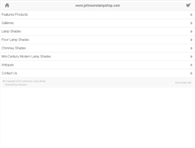 Tablet Screenshot of johnsonslampshop.com